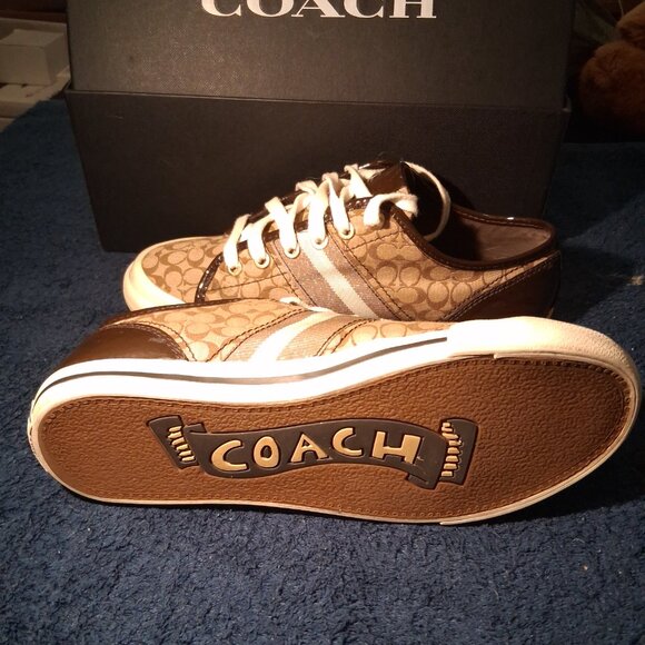 Coach Frances Signature Canvas Low-Top Sneakers Size 8B with Original Box - Picture 11 of 16